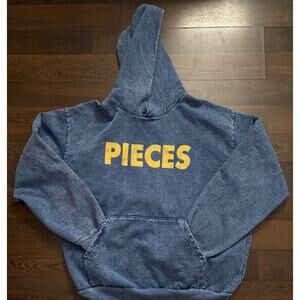 Men’s Pieces Pull Over Hoodie Blue Sz XL